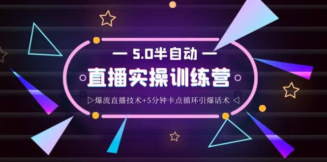 蚂蚁·5.0半自动直播2345打法，半自动爆流直播技术+5分钟卡点循环引爆话术网创吧-网创项目资源站-副业项目-创业项目-搞钱项目网创吧