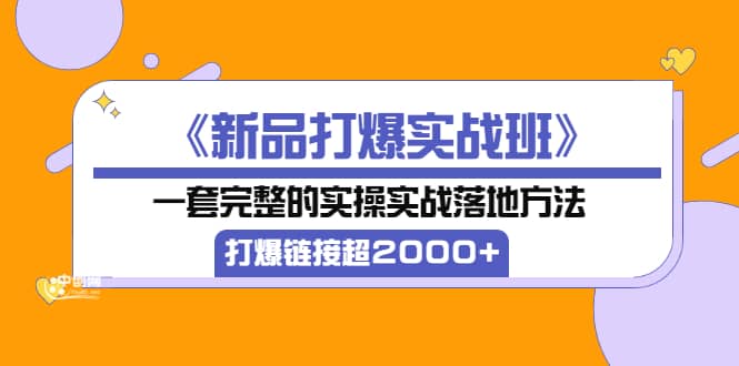 《新品打爆实战班》一套完整的实操实战落地方法，打爆链接超2000+（38节课)网创吧-网创项目资源站-副业项目-创业项目-搞钱项目网创吧