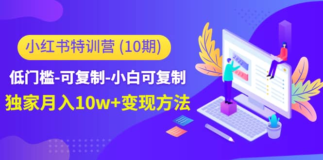 小红书特训营（第10期）低门槛-可复制-小白可复制网创吧-网创项目资源站-副业项目-创业项目-搞钱项目网创吧