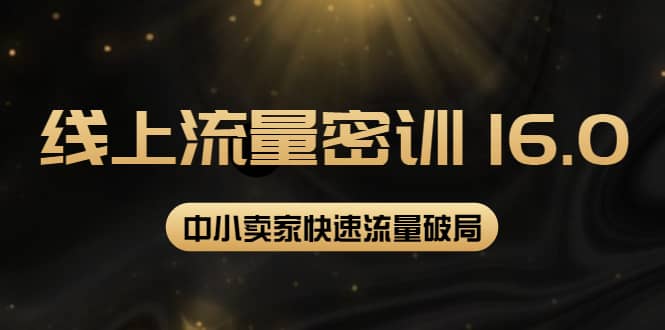 2022秋秋线上流量密训16.0：包含 暴力引流10W+中小卖家流量破局技巧 等等！网创吧-网创项目资源站-副业项目-创业项目-搞钱项目网创吧