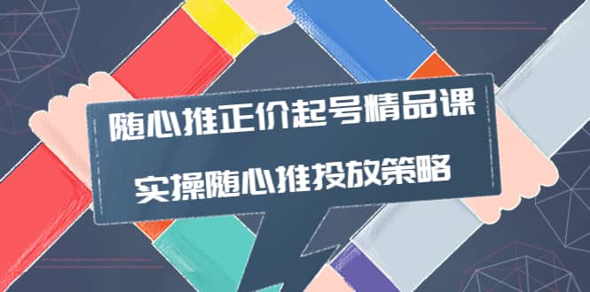 随心推正价起号精品课，实操随心推投放策略（5节课-价值298）网创吧-网创项目资源站-副业项目-创业项目-搞钱项目网创吧