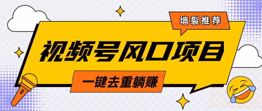 视频号风口蓝海项目，中老年人的流量密码，简单无脑，一键去重，轻松月入过万网创吧-网创项目资源站-副业项目-创业项目-搞钱项目网创吧